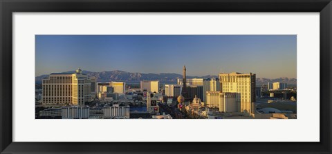 Framed High Angle View Of Buildings In Las Vegas, Nevada Print