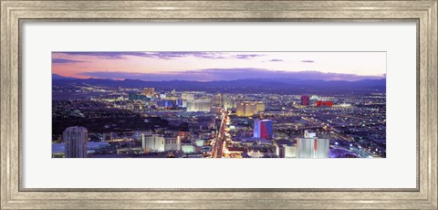 Framed Dusk Las Vegas NV USA Print