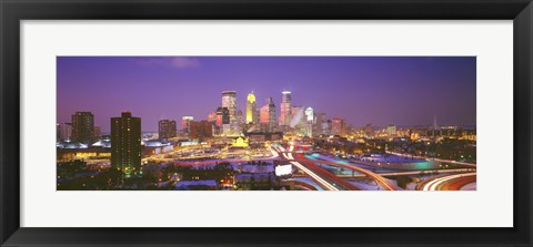 Framed Twilight, Minneapolis, MN, USA Print