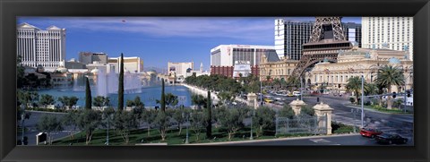 Framed Sunny Day on the Strip in Las Vegas Print