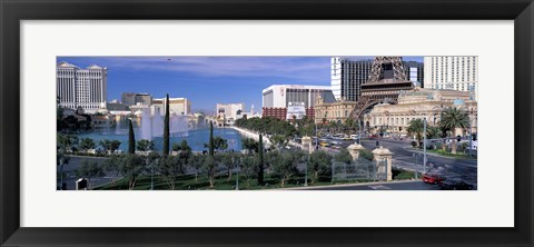 Framed Sunny Day on the Strip in Las Vegas Print