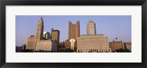 Framed Buildings in a city, Columbus, Franklin County, Ohio, USA Print