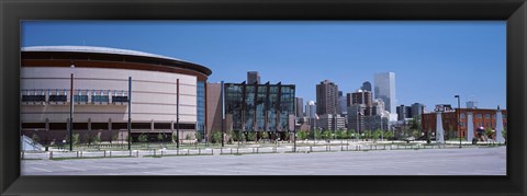 Framed USA, Colorado, Denver, skyline Print