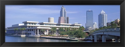 Framed Tampa Convention Center, Skyline, Tampa, Florida, USA Print