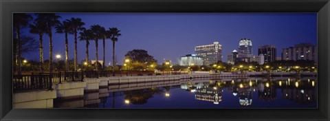 Framed Orlando waterfront, Florida Print