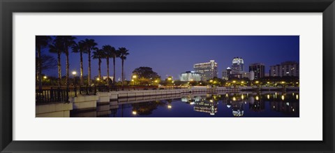 Framed Orlando waterfront, Florida Print