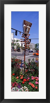 Framed Street Name signs at the roadside, Anchorage, Alaska, USA Print