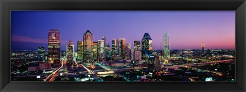 Framed Night, Dallas, Texas, USA Print