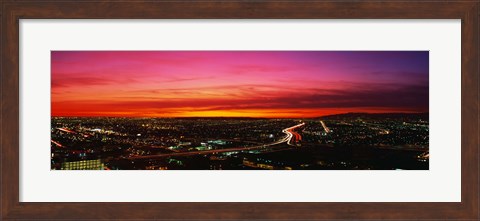 Framed Aerial Los Angeles CA Print