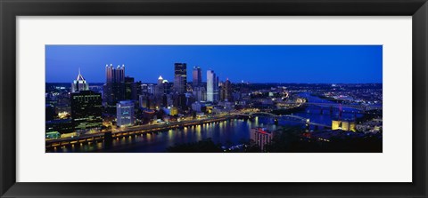 Framed Pittsburgh from Mount Washington Print