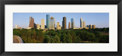 Framed Downtown Houston Print