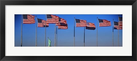 Framed Flags New York NY Print