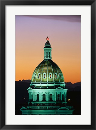 Framed Colorado State Capitol Building Denver CO Print