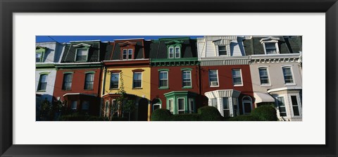 Framed Row Houses Philadelphia PA Print