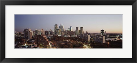 Framed High angle view of a city, Philadelphia, Pennsylvania, USA Print