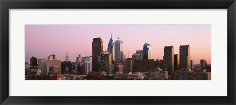 Framed Early morning in a city, Philadelphia, Pennsylvania, USA Print