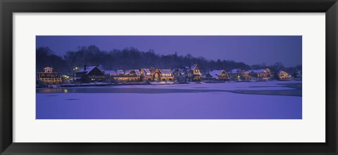 Framed Residential building at the waterfront, Philadelphia, Pennsylvania, USA Print