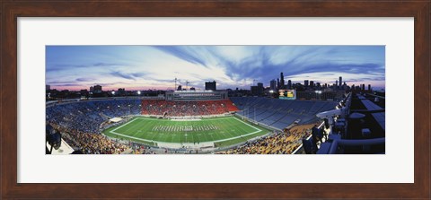 Framed Soldier Field Football, Chicago, Illinois, USA Print