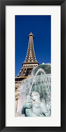 Framed Fountain Eiffel Tower Las Vegas NV Print