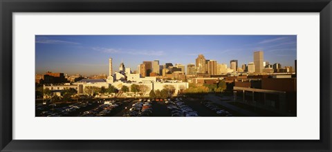 Framed USA, Colorado, Denver, High angle view of parking lot Print