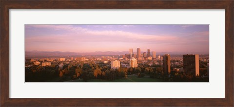 Framed Long White Clouds Over Denver Print