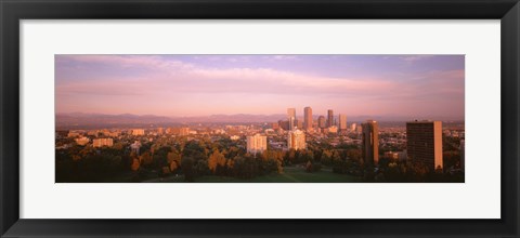 Framed Long White Clouds Over Denver Print