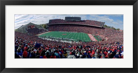 Framed University Of Wisconsin Football Game, Camp Randall Stadium, Madison, Wisconsin, USA Print