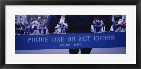 Framed Group of people running in a marathon, New York City, New York State, USA Print