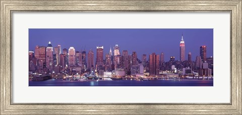 Framed Dusk, West Side, NYC, New York City, US Print