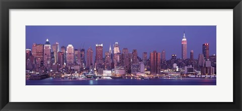 Framed Dusk, West Side, NYC, New York City, US Print