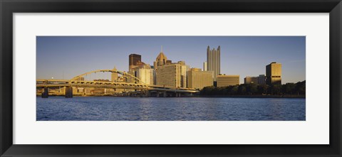 Framed Buildings and Bridge in Pittsburgh, Pennsylvania Print