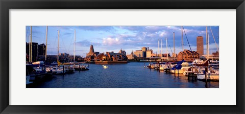 Framed Buffalo, New York Waterfront Print