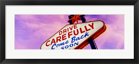 Framed Sign, Las Vegas Nevada, USA Print