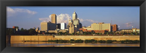 Framed Buildings at the waterfront, White River, Indianapolis, Marion County, Indiana, USA Print