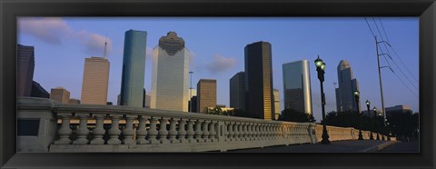 Framed Low Angle View Of Buildings, Houston, Texas, USA Print