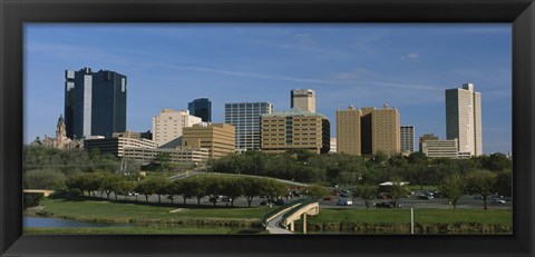 Framed Buildings in a city, Fort Worth, Texas Print