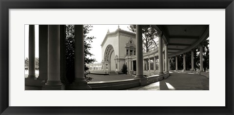 Framed Pavilion in Balboa Park, San Diego, California Print