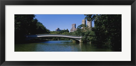 Framed Bridge Over A Lake, Bow Bridge, Manhattan, NYC, New York City, New York State, USA Print