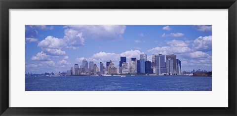 Framed Skyscrapers on the waterfront, Manhattan Print