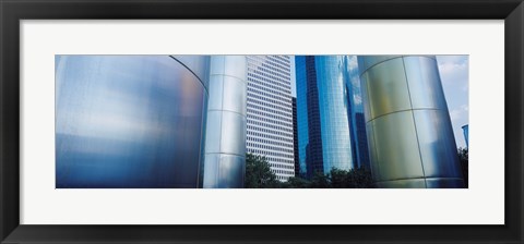 Framed Close up of Buildings in Houston, Texas Print