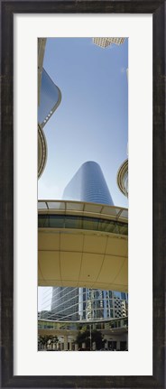Framed Low angle view of buildings in a city, Enron Center, Houston, Texas Print