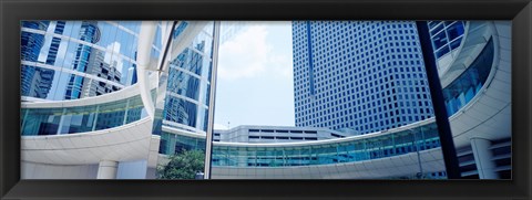 Framed Low angle view of skyscrapers, Enron Center, Houston, Texas, USA Print