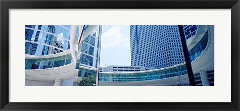 Framed Low angle view of skyscrapers, Enron Center, Houston, Texas, USA Print