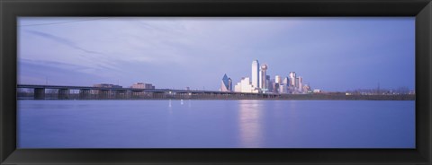 Framed Buildings on the waterfront, Dallas, Texas, USA Print