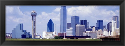 Framed Dallas, Texas Skyline (day) Print