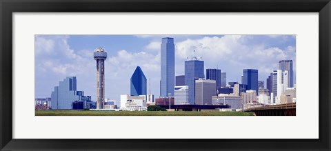 Framed Dallas, Texas Skyline (day) Print