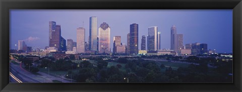 Framed Houston buildings, Texas Print