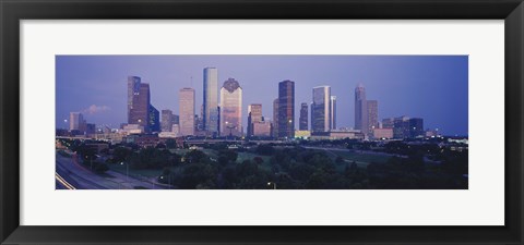 Framed Houston buildings, Texas Print