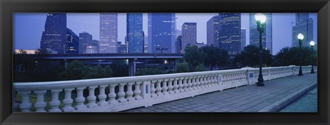 Framed Houston at dusk, Texas Print