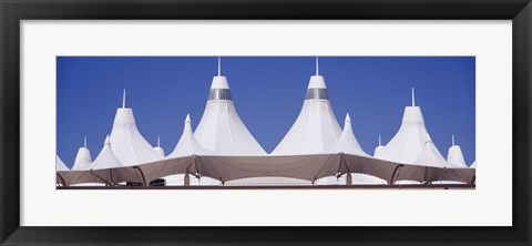 Framed Roof of a terminal building at an airport, Denver International Airport, Denver, Colorado, USA Print